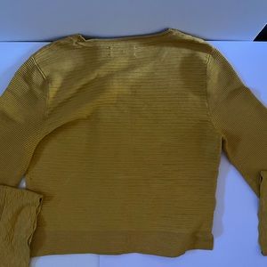 Gold stretch top with bell sleeves